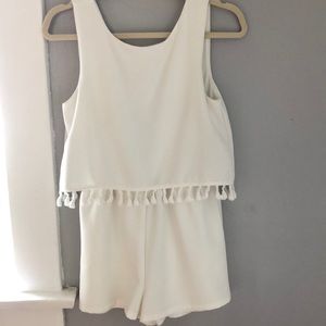 Backless Tassel Romper